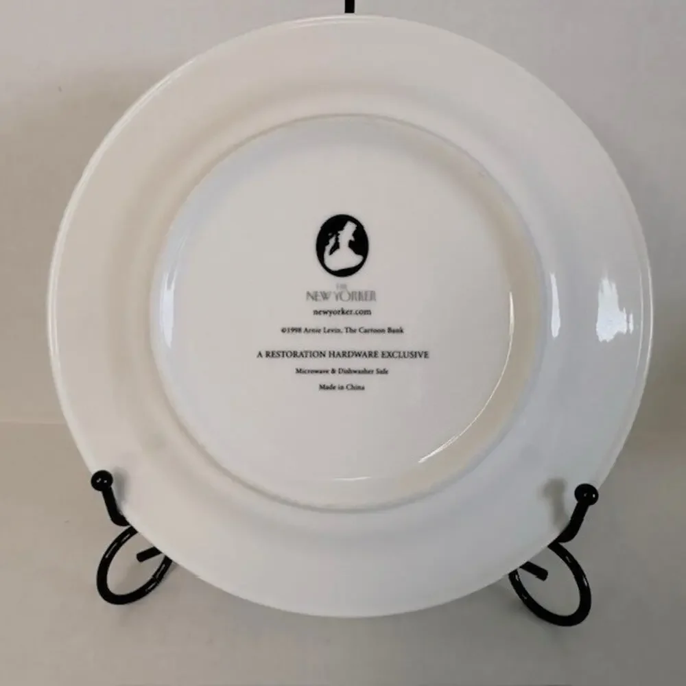 Restoration Hardware, The New Yorker Cheese Plate, 1998 The Cartoon Bank VTG